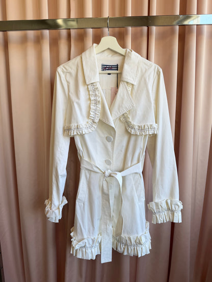 French Brand White Trench Coat