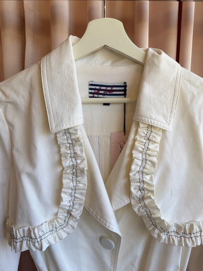 French Brand White Trench Coat