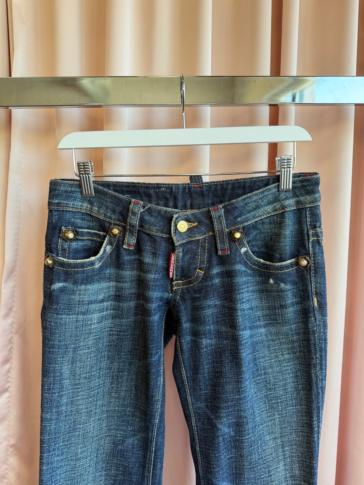 Dsquared2 Dark Wash Low Rise Jeans