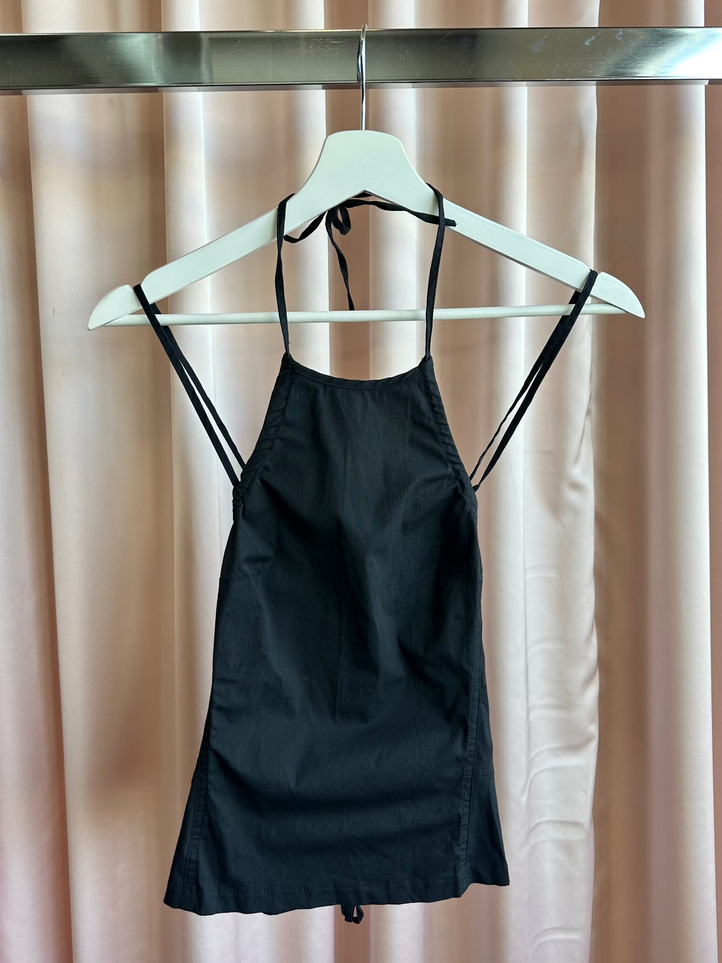 TPHS Black Double Strap Halter Top