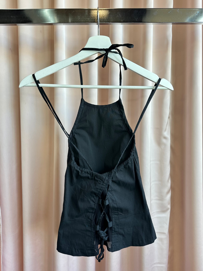 TPHS Black Double Strap Halter Top