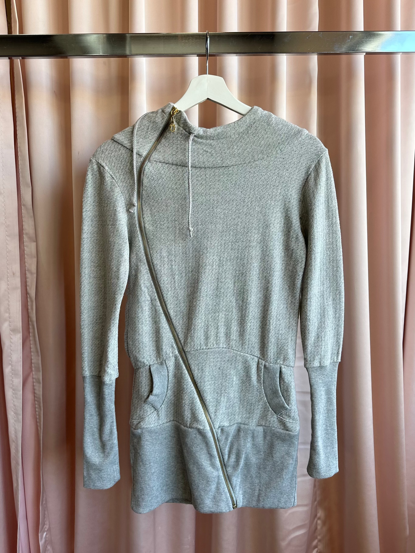2000's Asymmetric Zip Up Hoodie