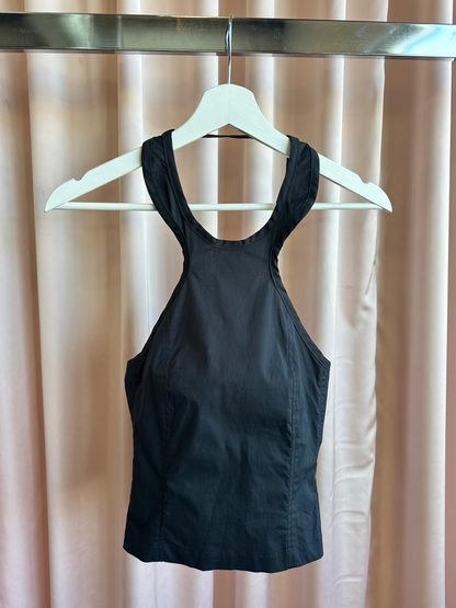 1990's Black Tie Back Halter Top