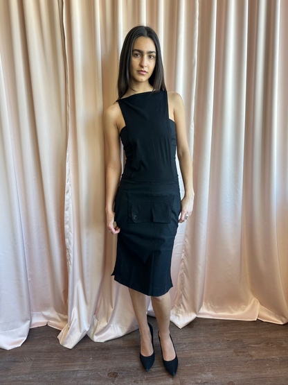 The People Have Spoken Black Apron Dress