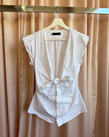 Dsquared2 White Short Sleeve Blouse