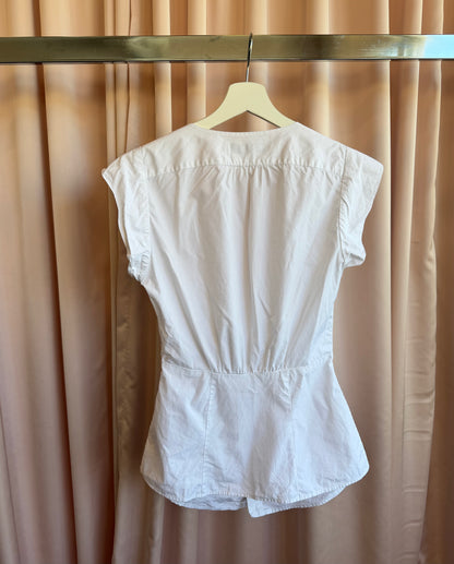 Dsquared2 White Short Sleeve Blouse