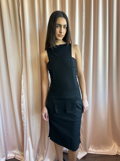 The People Have Spoken Black Apron Dress