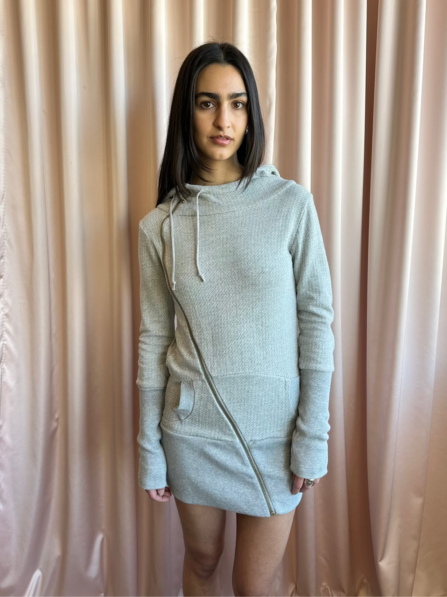 2000's Asymmetric Zip Up Hoodie