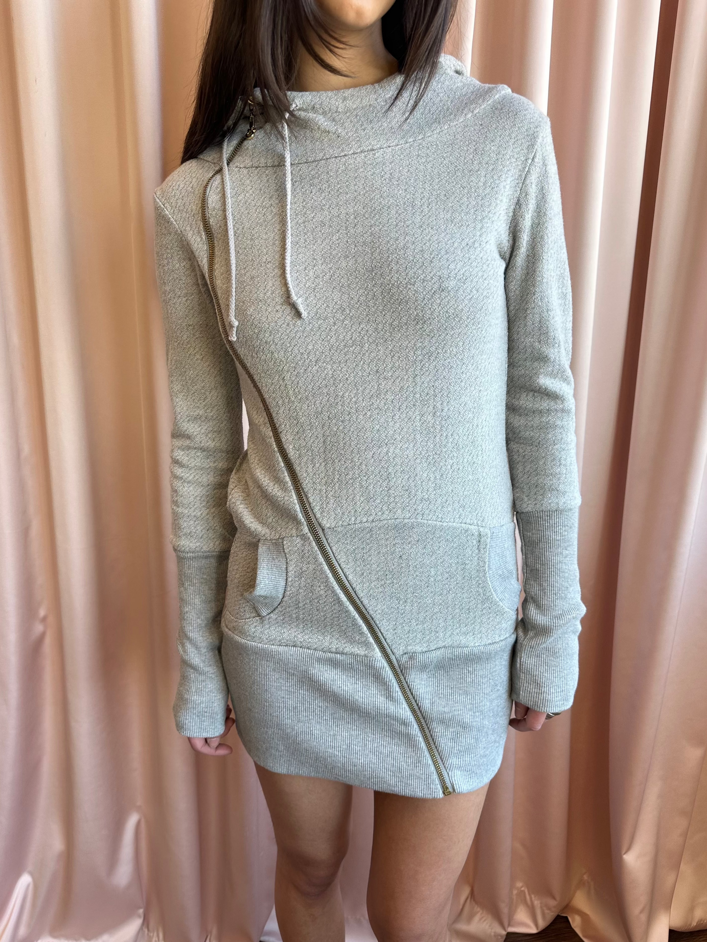 2000's Asymmetric Zip Up Hoodie