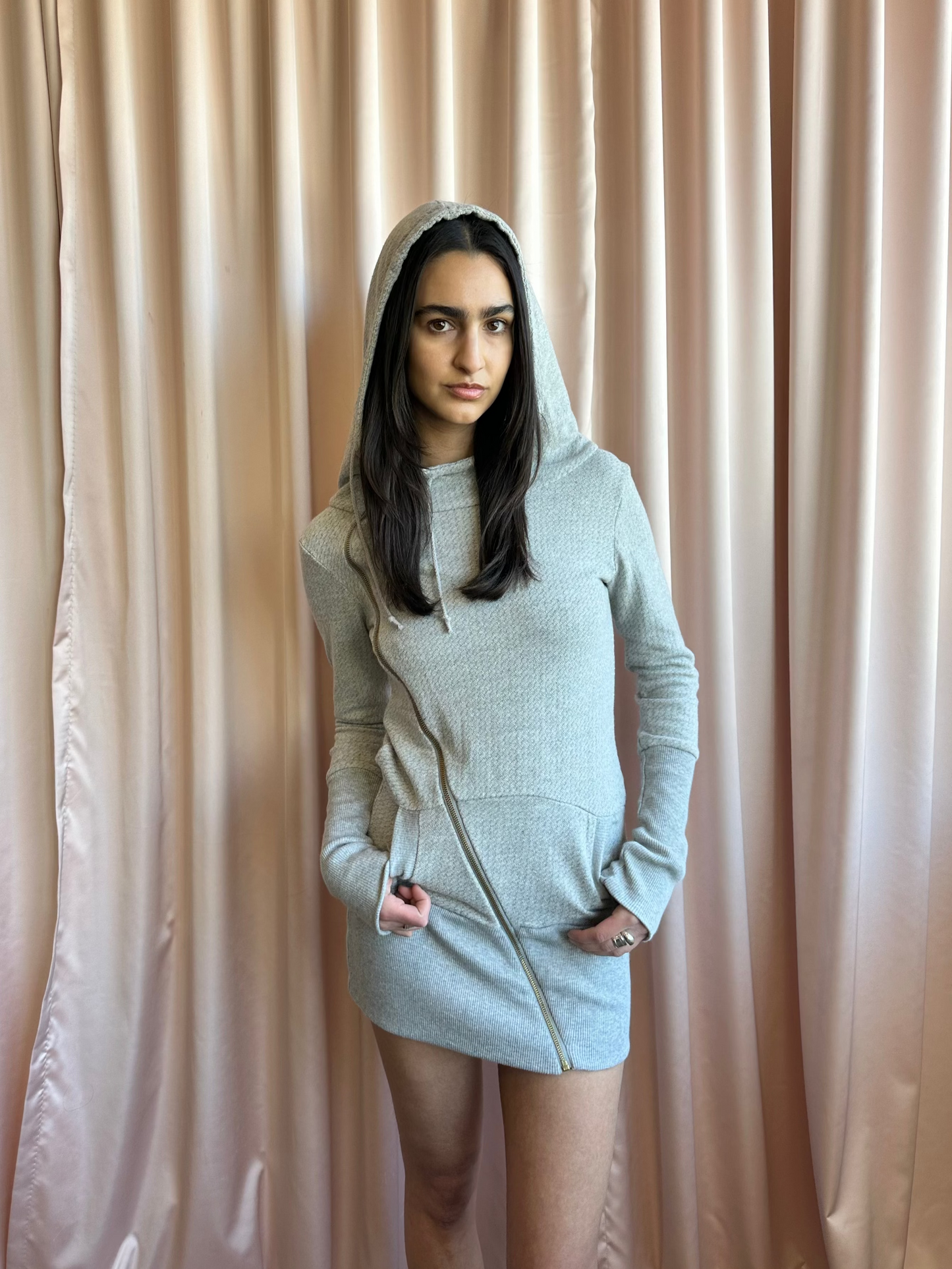 2000's Asymmetric Zip Up Hoodie