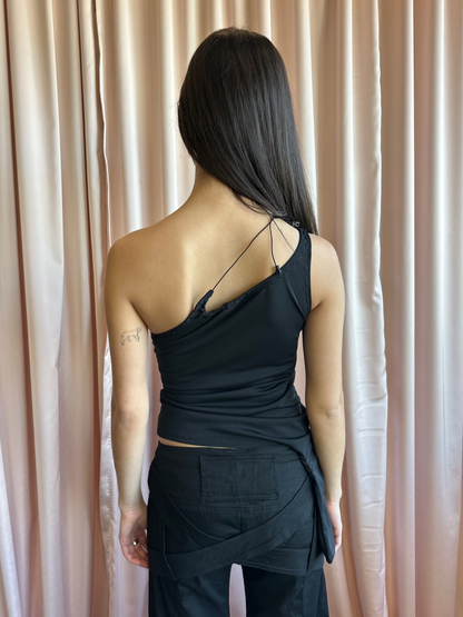 2000's Black Asymmetric Pocket Tank