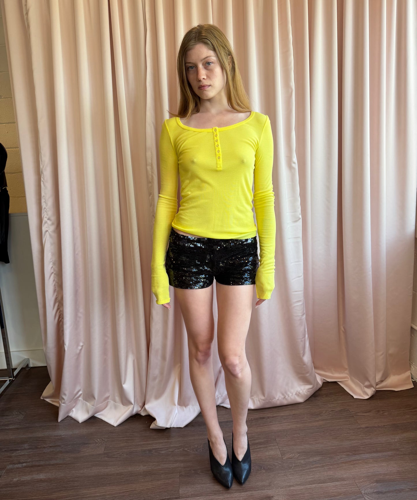 Enchantement? Yellow Long Sleeve Henley