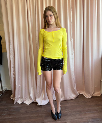 Enchantement? Yellow Long Sleeve Henley