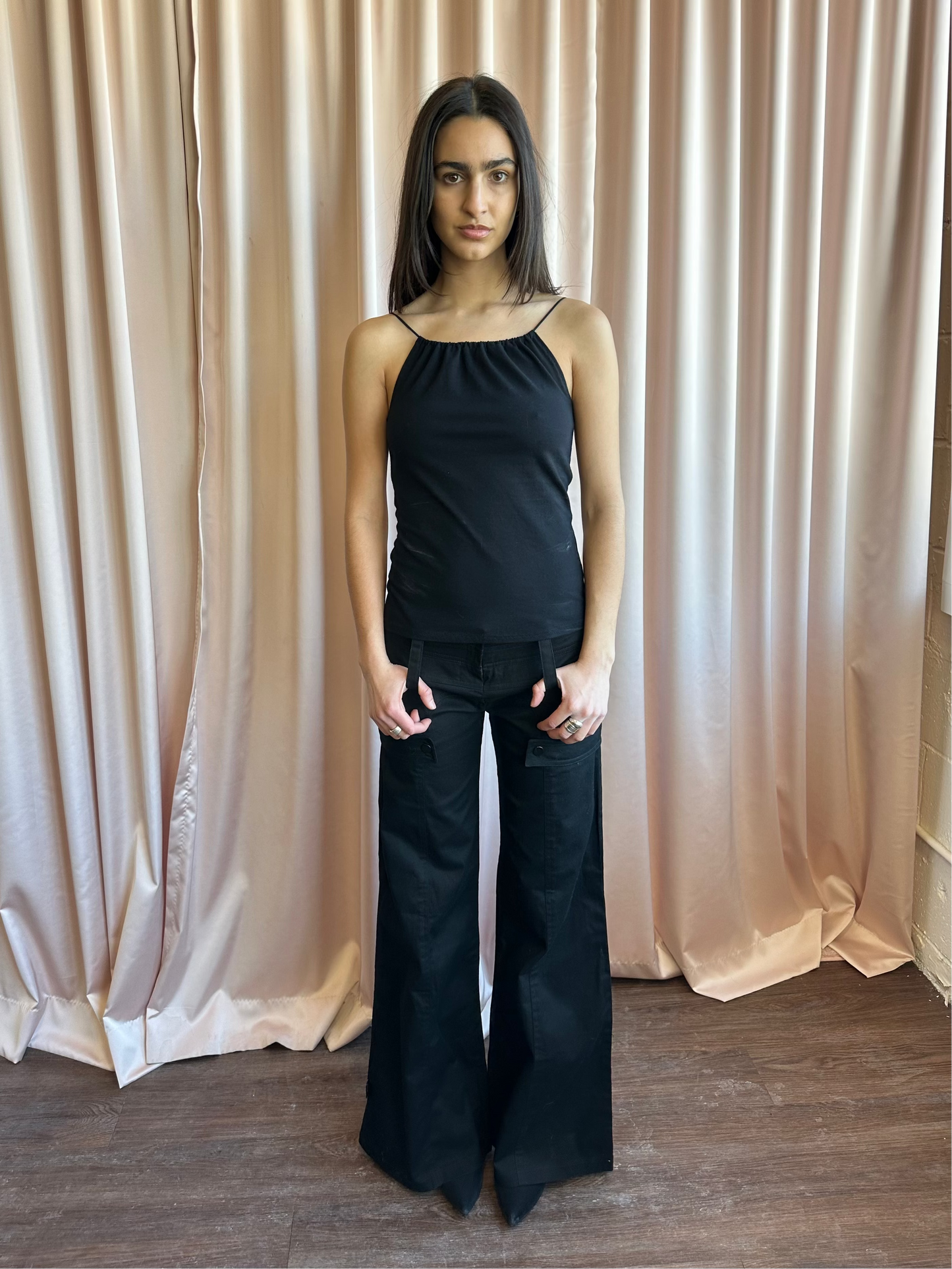 1990's Black Drawstring Camisole