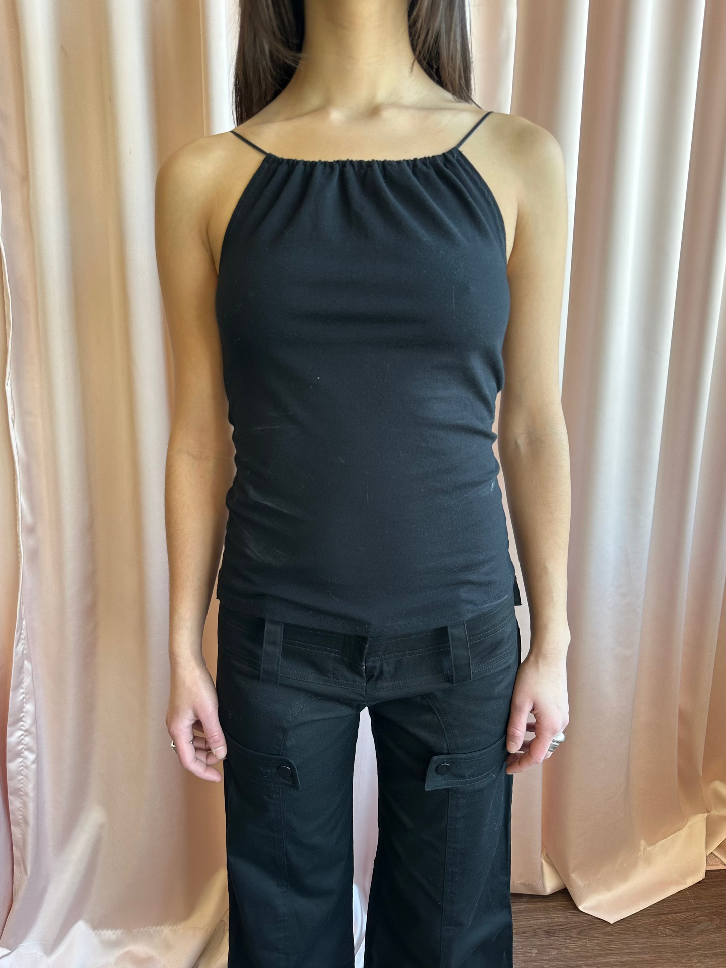 1990's Black Drawstring Camisole
