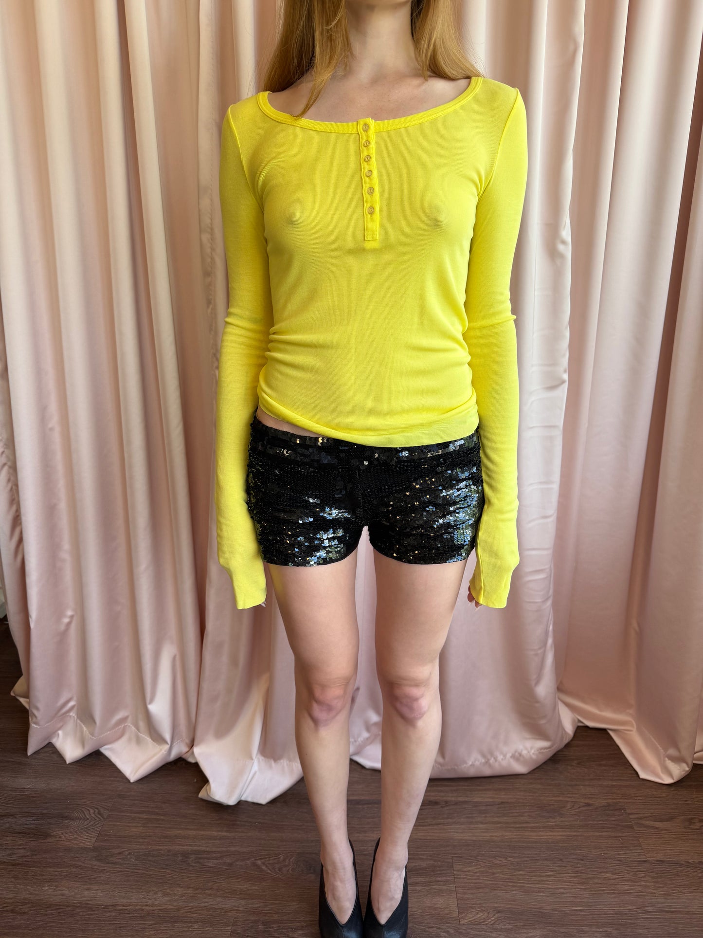 Enchantement? Yellow Long Sleeve Henley